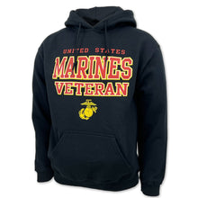 Load image into Gallery viewer, United States Marines Veteran EGA Hood (Black)