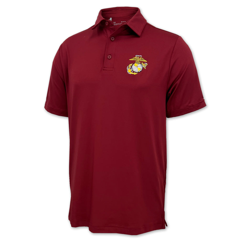 Marines Under Armour EGA Performance Polo (Cardinal)