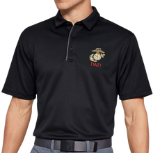 Load image into Gallery viewer, Marines EGA Dad Under Armour Tech Polo (Black)