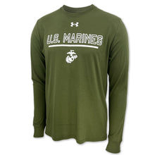 Load image into Gallery viewer, U.S. Marines EGA Under Armour Long Sleeve T-Shirt (OD Green)