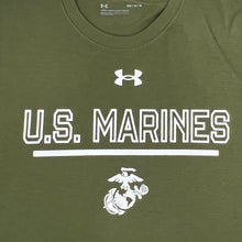 Load image into Gallery viewer, U.S. Marines EGA Under Armour Long Sleeve T-Shirt (OD Green)