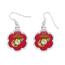 Load image into Gallery viewer, U.S. Marines EGA Hazel Earrings (Red)