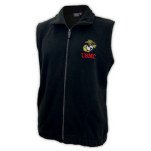 Load image into Gallery viewer, Marines EGA Microfleece Vest (Black)
