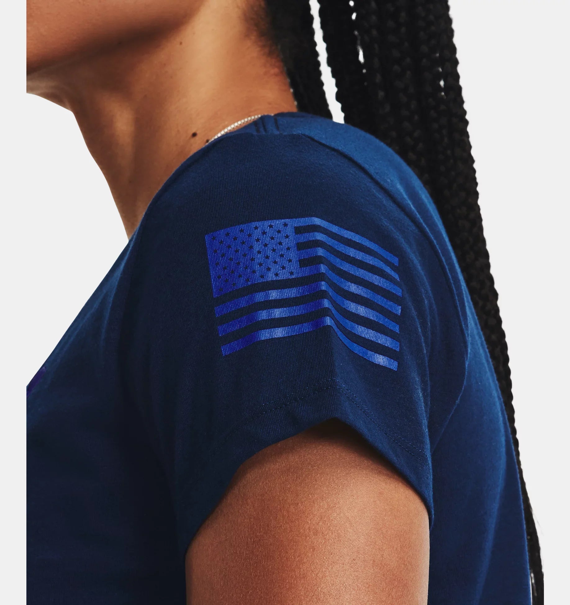 Under Armour Ladies New Freedom Flag T-Shirt (Navy)