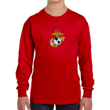 Load image into Gallery viewer, Marines Youth EGA Logo Long Sleeve T-Shirt