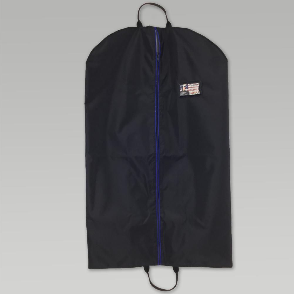 LIGHTWEIGHT DRESS UNIFORM GARMENT BAG (BLACK WITH BLUE ZIP)