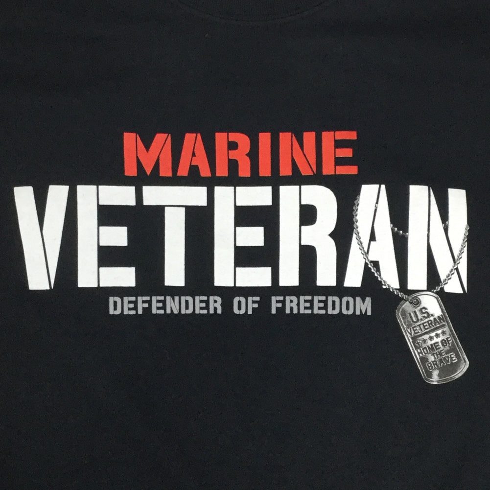 Marine Veteran Defender T-Shirt (Black)