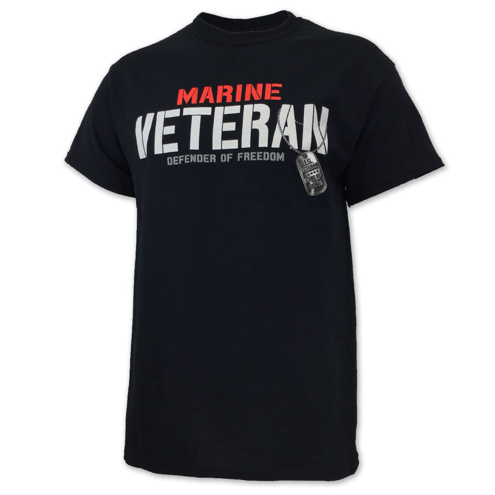 Marine Veteran Defender T-Shirt (Black)