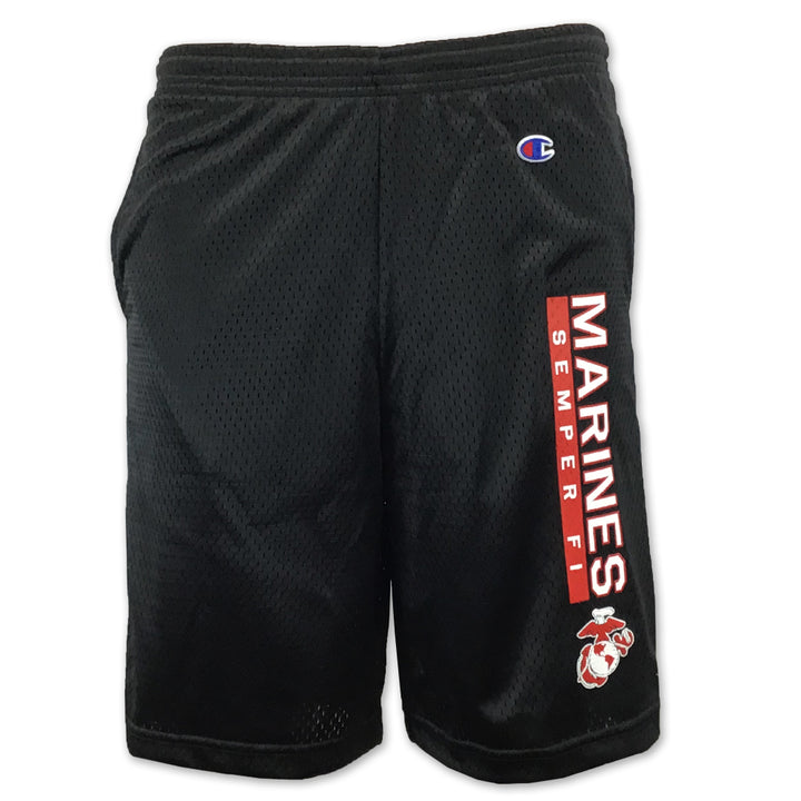Marines Champion Semper Fi Mesh Short (Black)