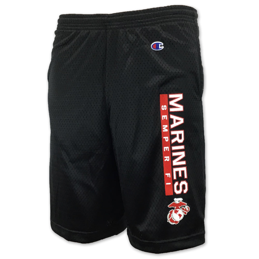 Marines Champion Semper Fi Mesh Short (Black)