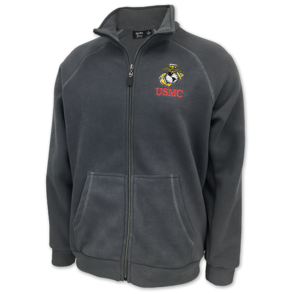 Marines Corduroy Bonded Fleece (Charcoal)