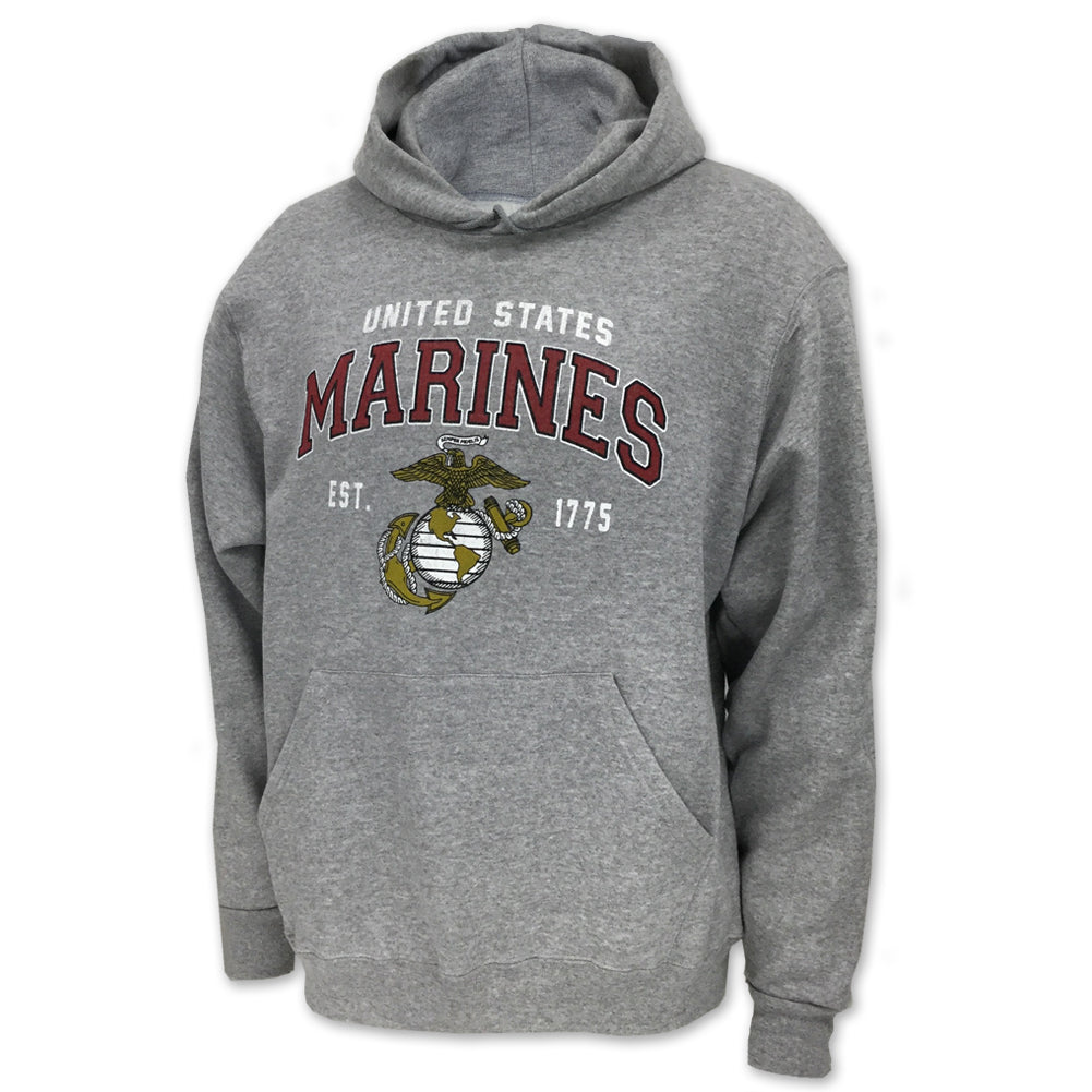 USMC Sweatshirts: Marines Globe 1775 | Gear Est. Hoodie Marines in Grey
