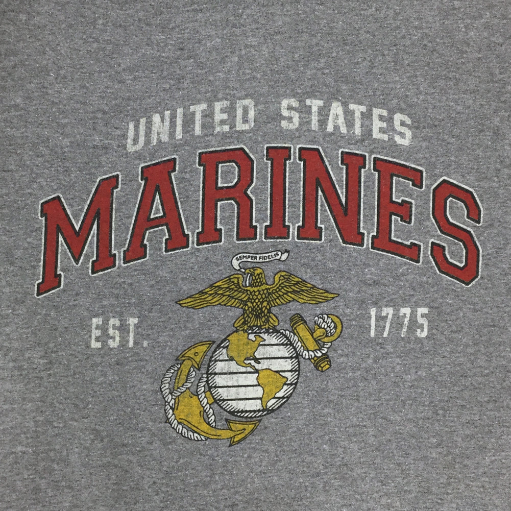 Marines Globe Est. 1775 Long Sleeve T-Shirt (Grey)