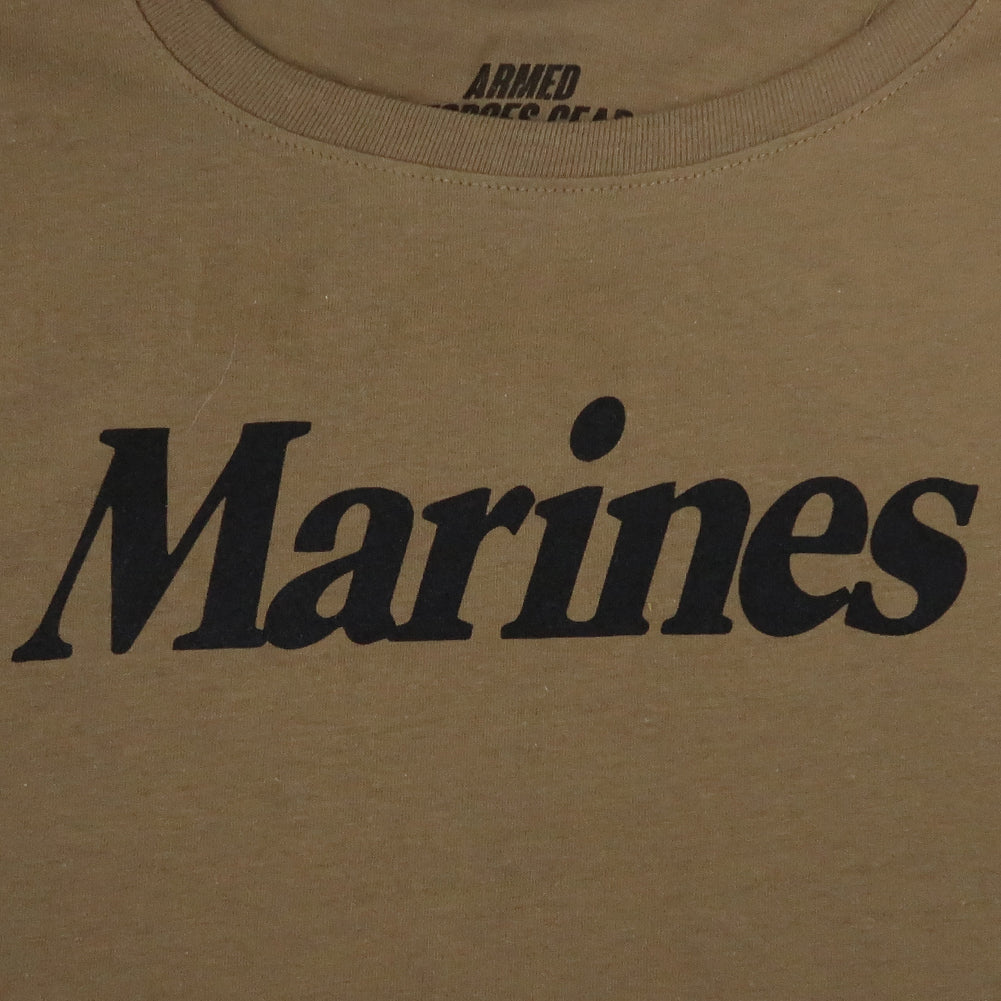 Marines Ladies Logo Core T-Shirt (Coyote Brown)