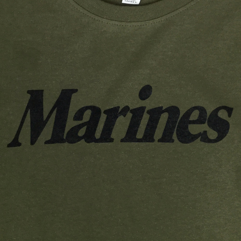 Marines Ladies Logo Core T-Shirt (OD Green)