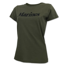 Load image into Gallery viewer, Marines Ladies Logo Core T-Shirt (OD Green)