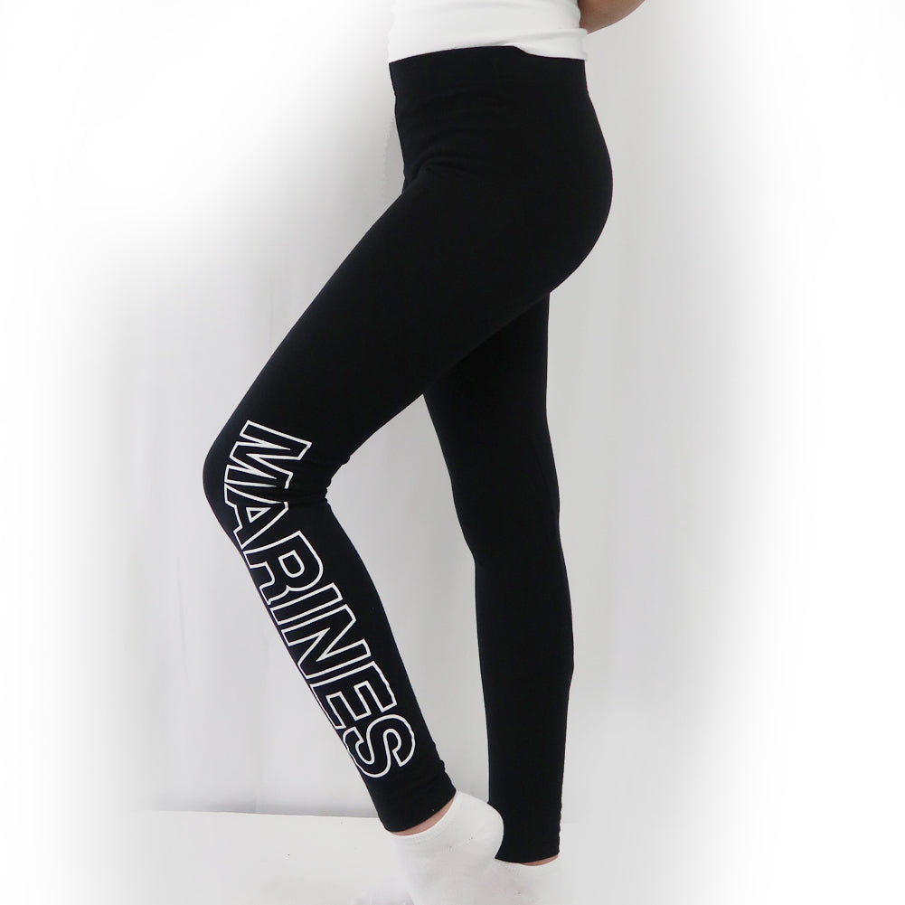 MARINES LADIES LOVE 'EM LONGER LEGGINGS (BLACK) 3