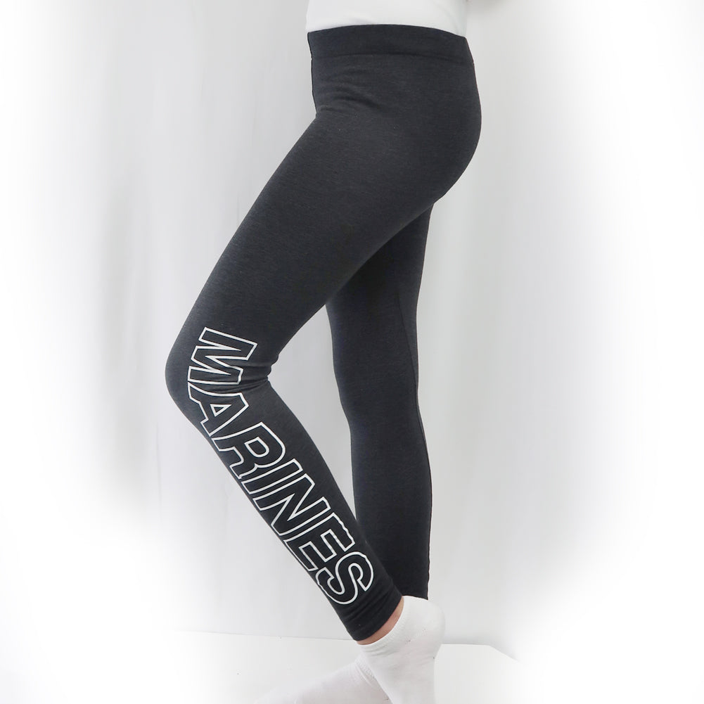 MARINES LADIES LOVE 'EM LONGER LEGGINGS (CHARCOAL) 4
