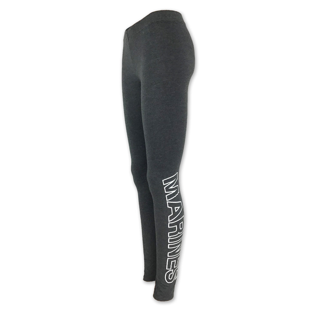 MARINES LADIES LOVE 'EM LONGER LEGGINGS (CHARCOAL) 3