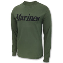Load image into Gallery viewer, Marines Logo Core Long Sleeve T-Shirt (OD Green)