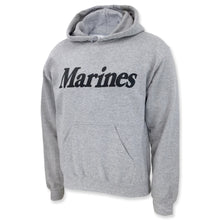 Load image into Gallery viewer, Marines Logo Hooded Sweatshirt (Grey)