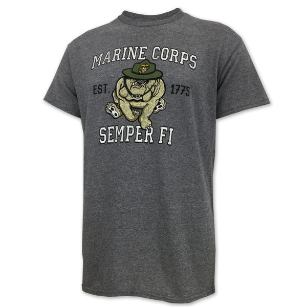 USMC T-Shirts: Marines Retro T-Shirt in Graphite – Marines Gear