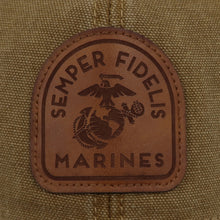 Load image into Gallery viewer, Marines Semper Fidelis Canvas Adjustable Hat (Camel)