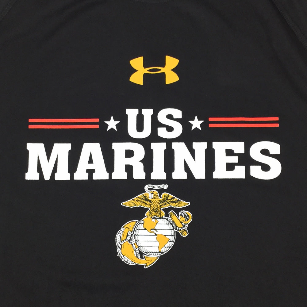 Marines Under Armour Stars Tech T-Shirt (Black)