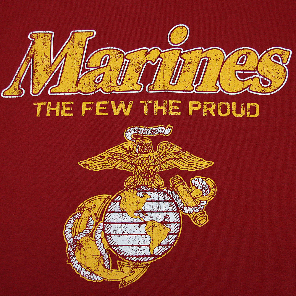 Marines The Few The Proud Faded T-Shirt (Cardinal)