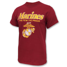 Load image into Gallery viewer, Marines The Few The Proud Faded T-Shirt (Cardinal)