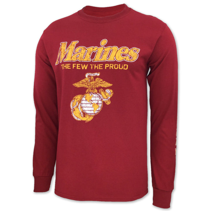 MARINES THE FEW THE PROUD LONG SLEEVE T (CARDINAL) 2