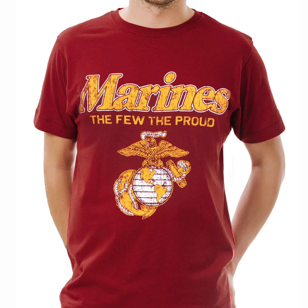 Marines The Few The Proud Faded T-Shirt (Cardinal)