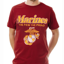 Load image into Gallery viewer, Marines The Few The Proud Faded T-Shirt (Cardinal)