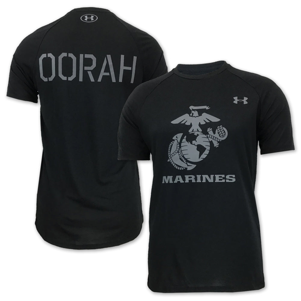 Marines Under Armour Oorah Tech T-Shirt (Black)