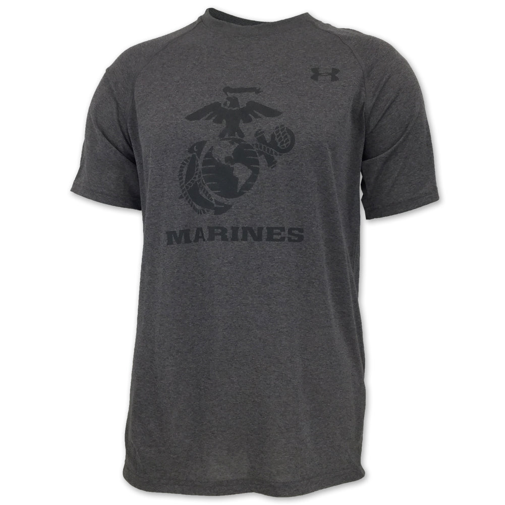 MARINES UNDER ARMOUR OORAH TECH T-SHIRT (CHARCOAL) 1