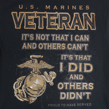 Load image into Gallery viewer, Marines Veteran I Did T-Shirt (Black)