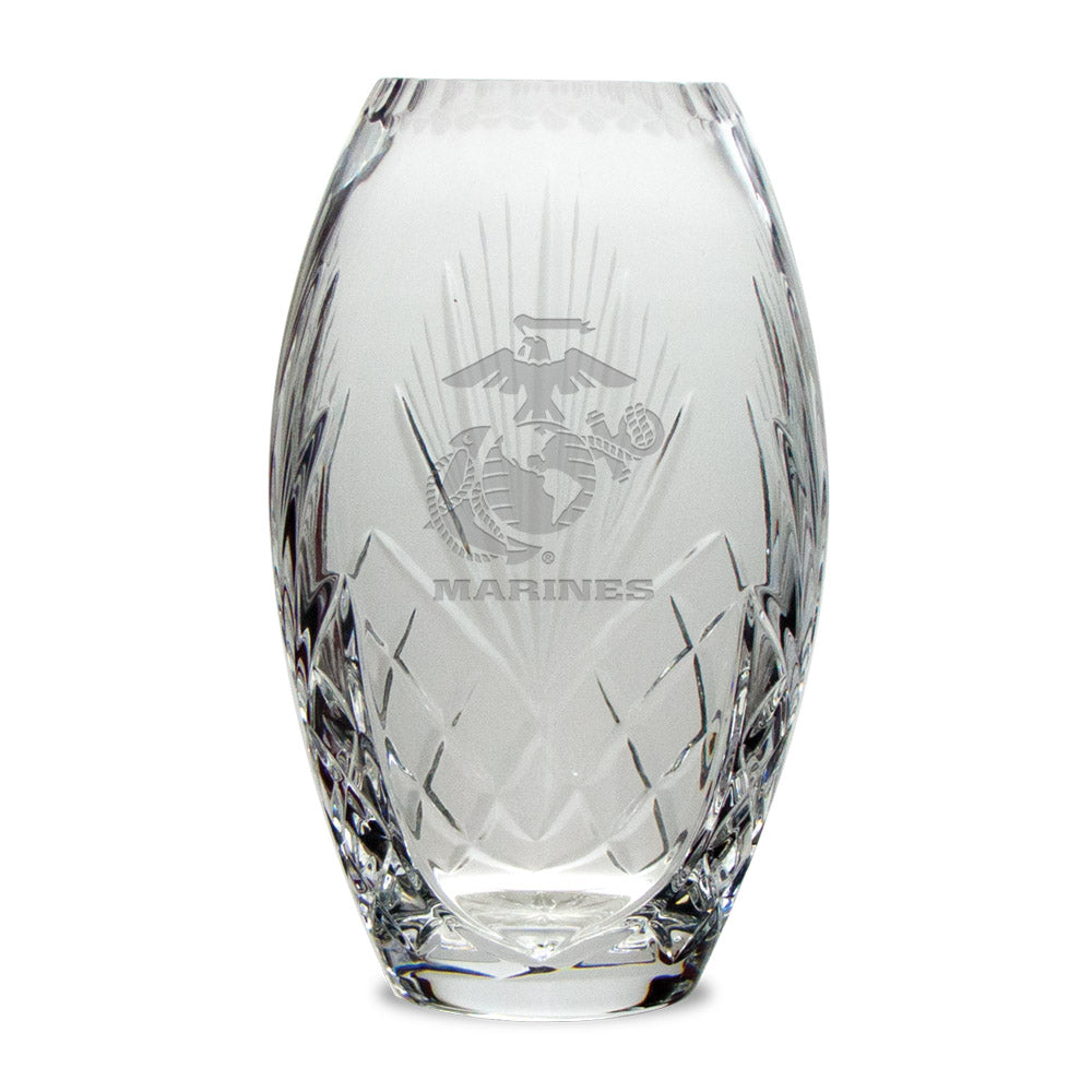 Marines EGA Full Leaded Crystal Vase