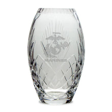 Load image into Gallery viewer, Marines EGA Full Leaded Crystal Vase