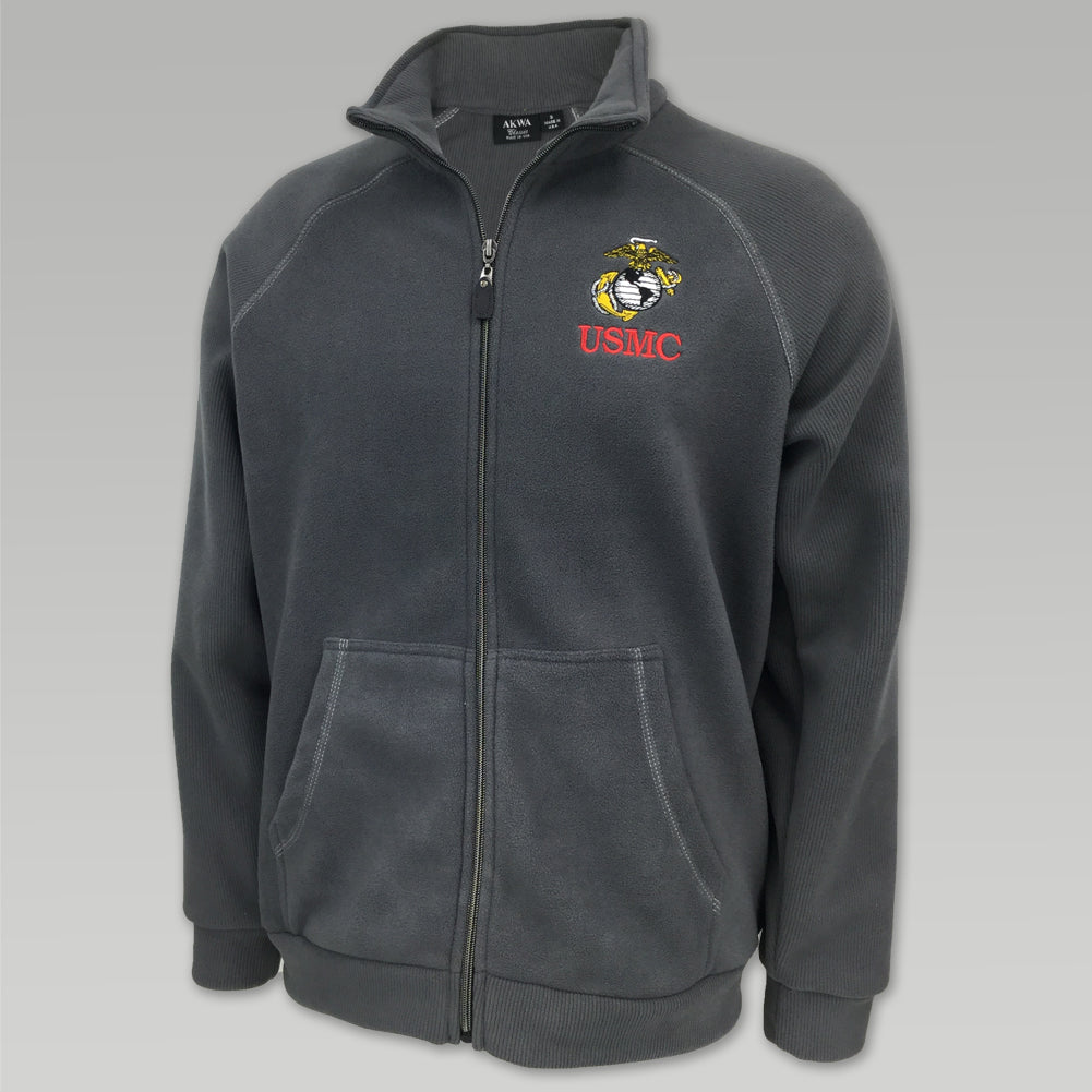 Marines Corduroy Bonded Fleece (Charcoal)