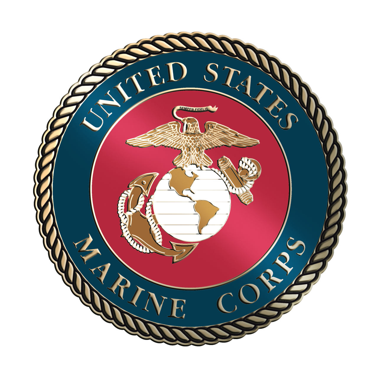 United States Marine Corps Masterpiece Medallion Certificate Frame (Horizontal)