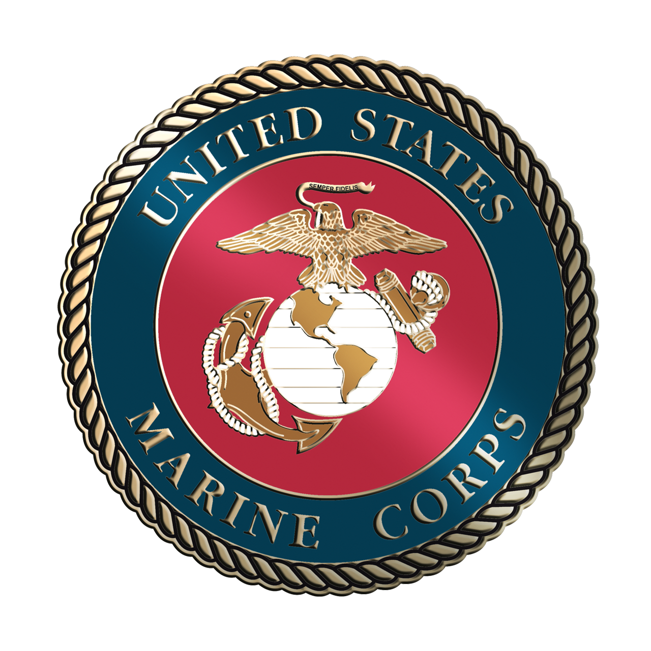 United States Marine Corps Masterpiece Medallion Certificate Frame (Vertical)