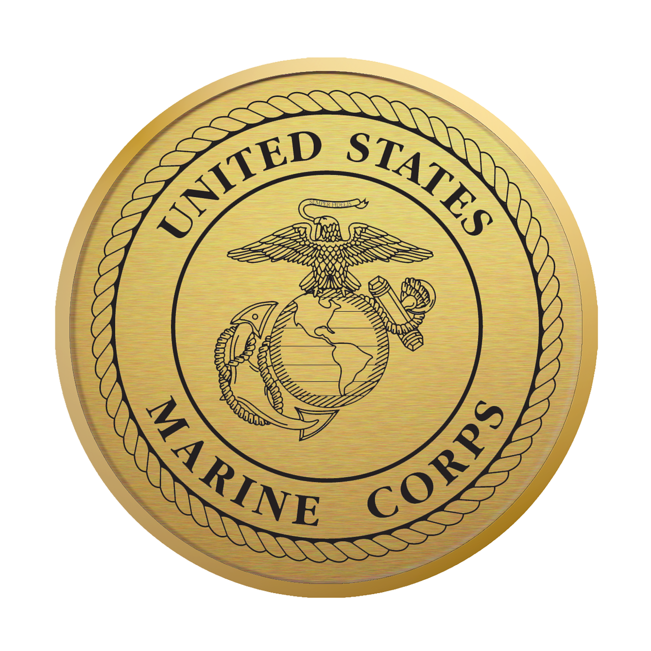 United States Marine Corps Gold Engraved Hampshire Certificate Frame (Horizontal)