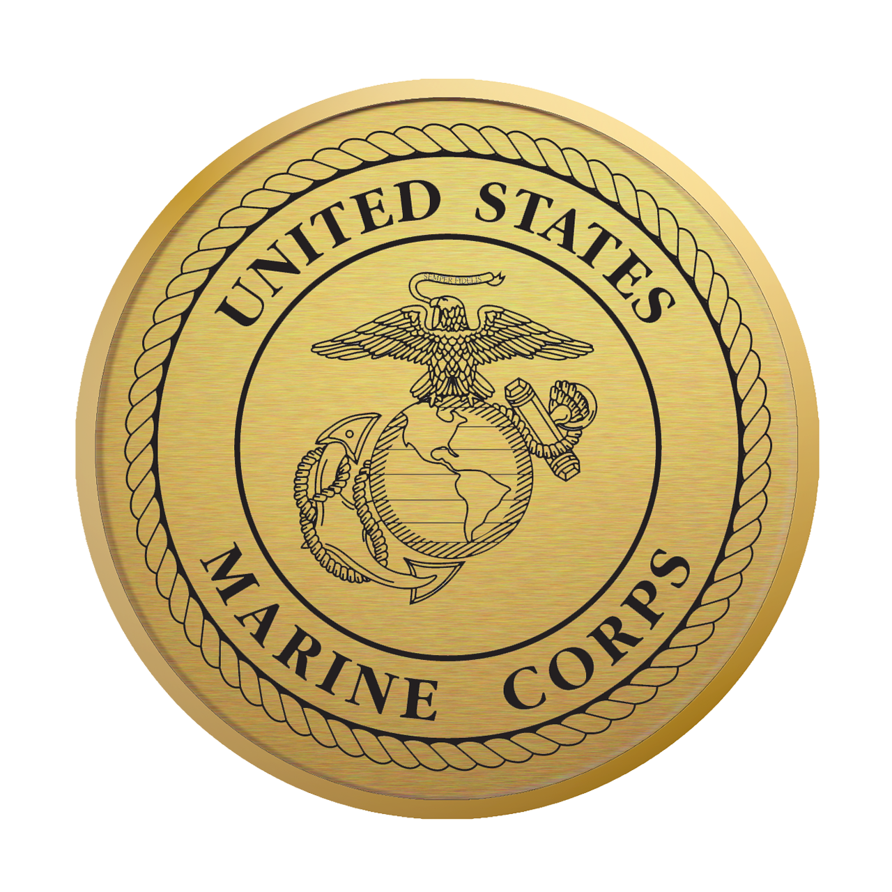 United States Marine Corps Gold Engraved Hampshire Certificate Frame (Vertical)