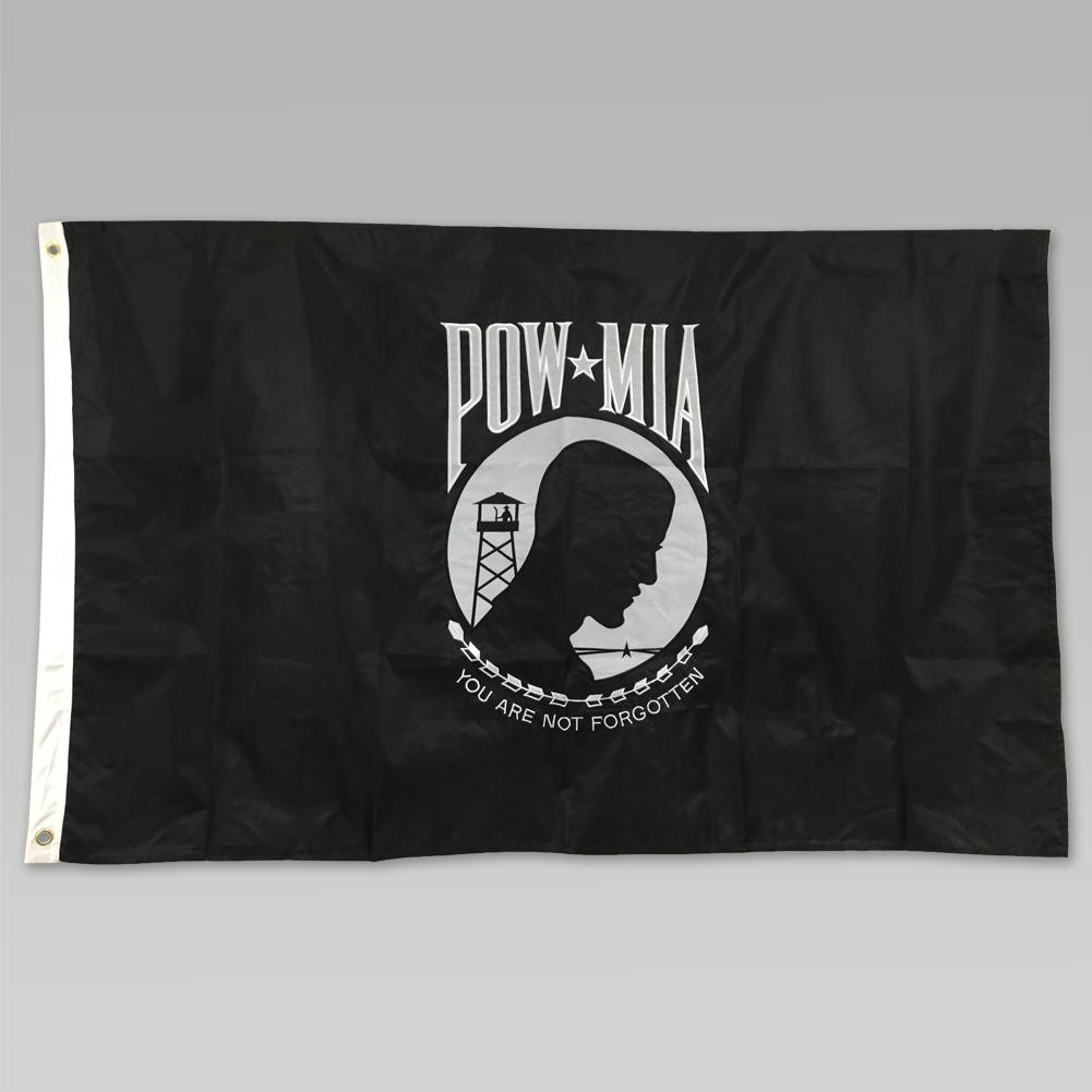POW MIA 2 SIDED EMBROIDERED FLAG (3'X5) 1