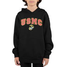 Load image into Gallery viewer, USMC Youth Arch EGA Hood (Black)