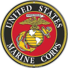 Load image into Gallery viewer, United States Marine Corps 12&quot; Aluminum Sign (Red/Black)