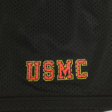 Load image into Gallery viewer, USMC Athletic Pocket Mesh Shorts (Black)