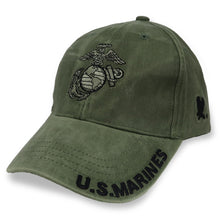 Load image into Gallery viewer, U.S. Marines EGA Hat (OD Green)