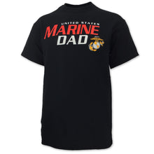 Load image into Gallery viewer, United States Marine Dad T-Shirt (Black)