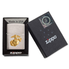 Load image into Gallery viewer, United States Marines Brushed Chrome Emblem Zippo Lighter